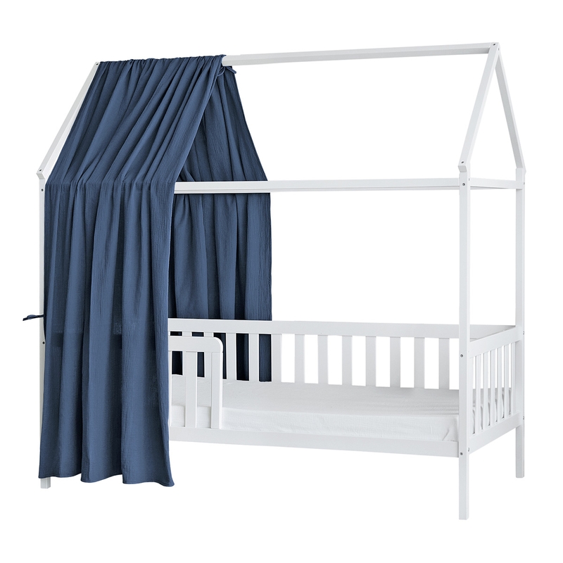 Organic House Bed Canopy Denim Blue 350cm 1 Piece