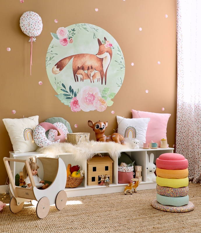 Playroom With Fox Family &amp; Rainbows