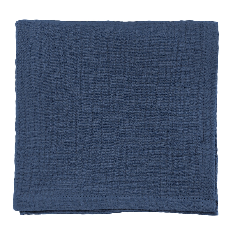 Organic Muslin Cloth Denim Blue 70x70cm