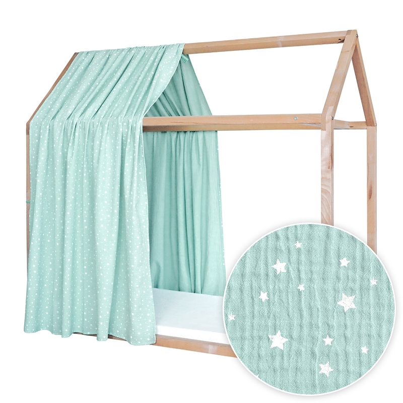 House Bed Canopy &#039;Stars&#039; Mint 315cm 1 Piece
