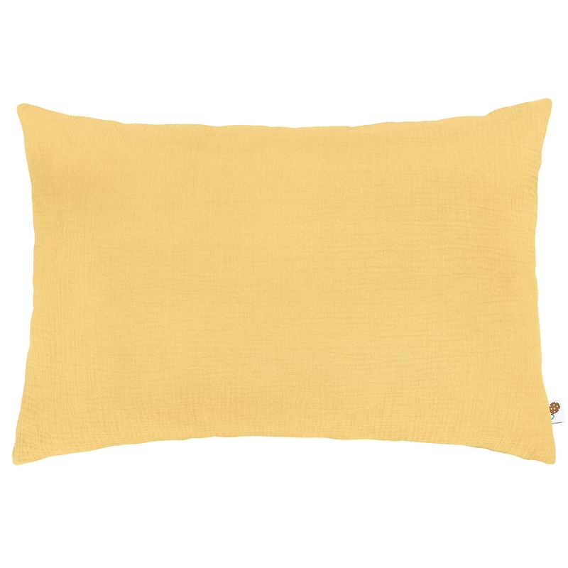 Organic Pillowcase Muslin Yellow 40x60cm