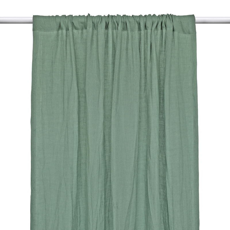 Linen Curtain Khaki H 240cm Recyceled