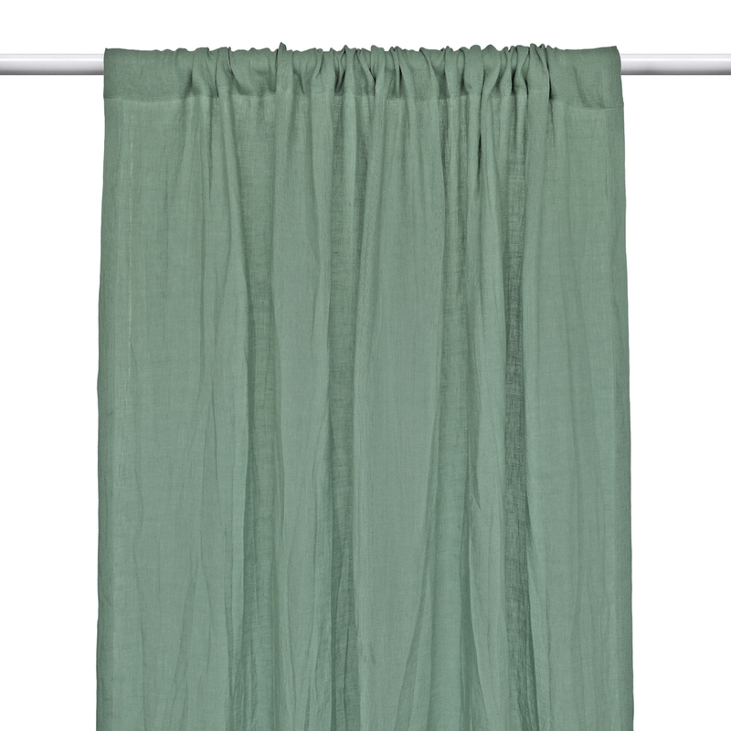 Linen Curtain Khaki 240cm Recycled