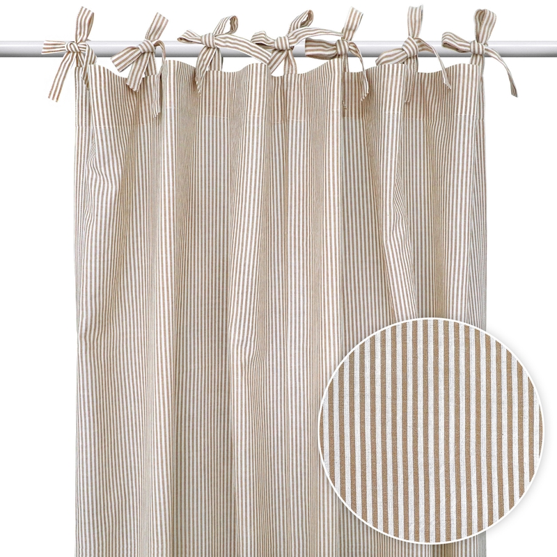 Curtain &#039;Stripes&#039; Beige H 220cm