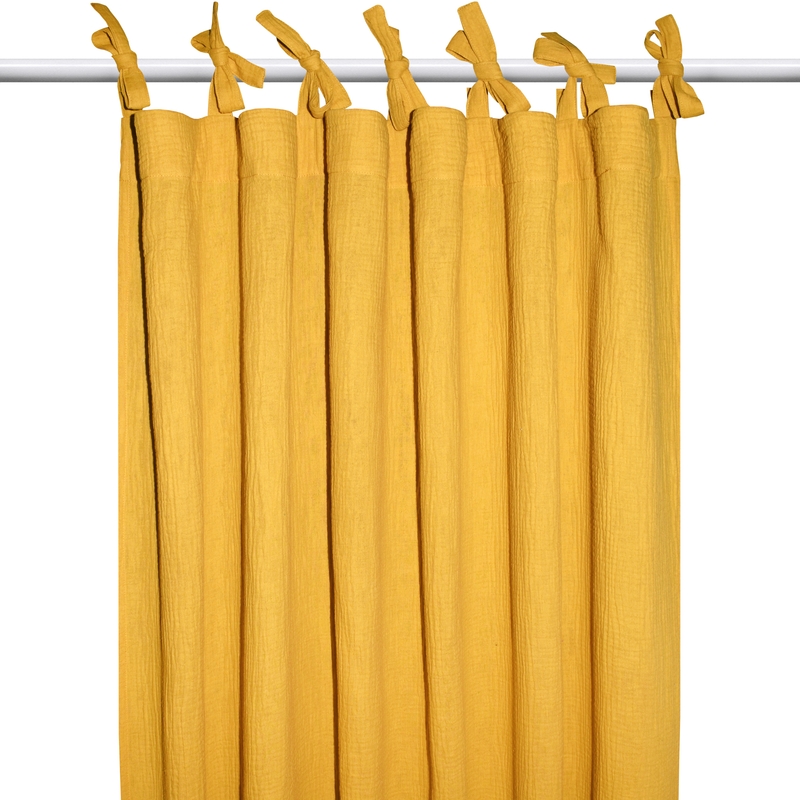 Curtain Muslin Mustard H 240cm