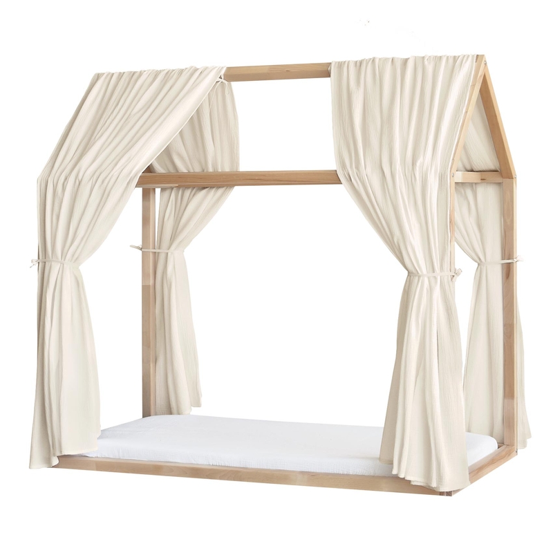 Organic House Bed Canopy Set Of 2 Cream 315cm