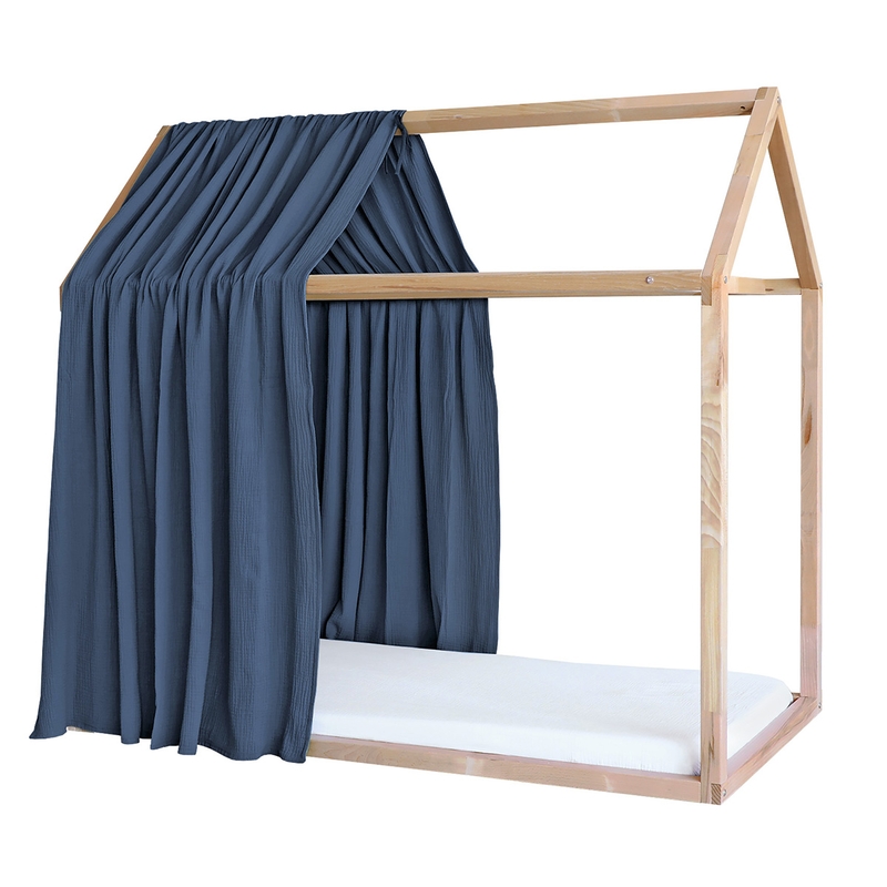 Organic House Bed Canopy Denim Blue 315cm 1 Piece