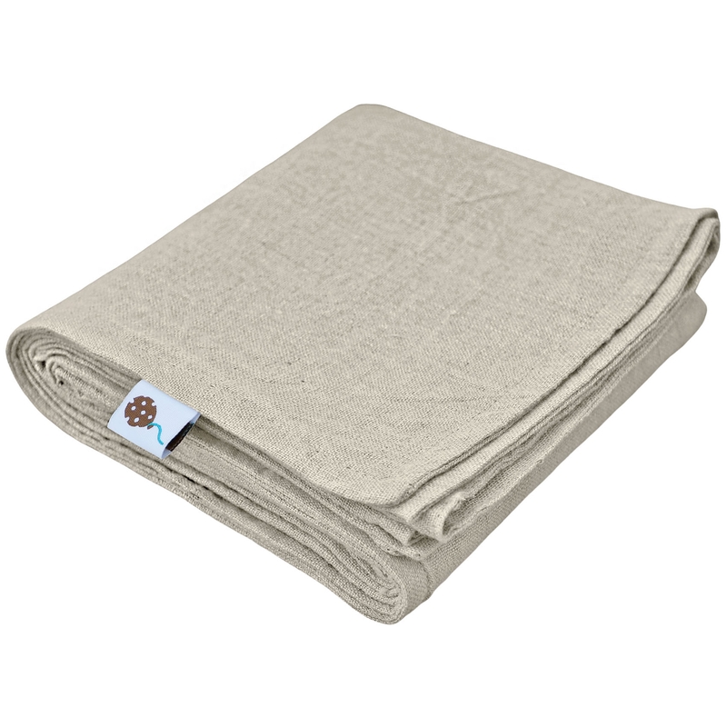 Linen Baby Summer Blanket Beige 70x100cm Recyceled