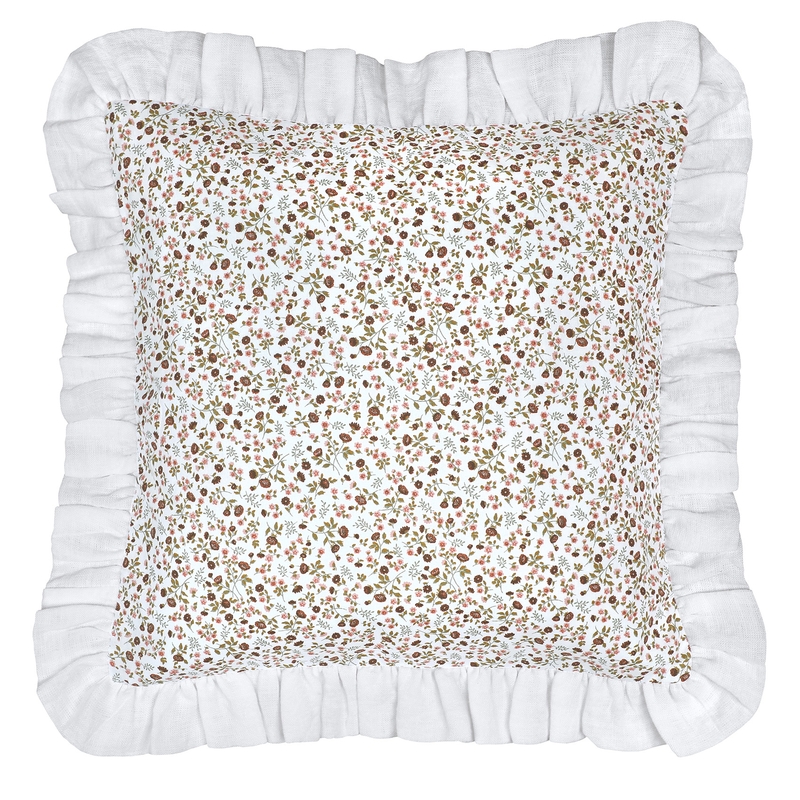 Pillowcase With Ruffles &#039;Buttercup&#039; Dusty Rose