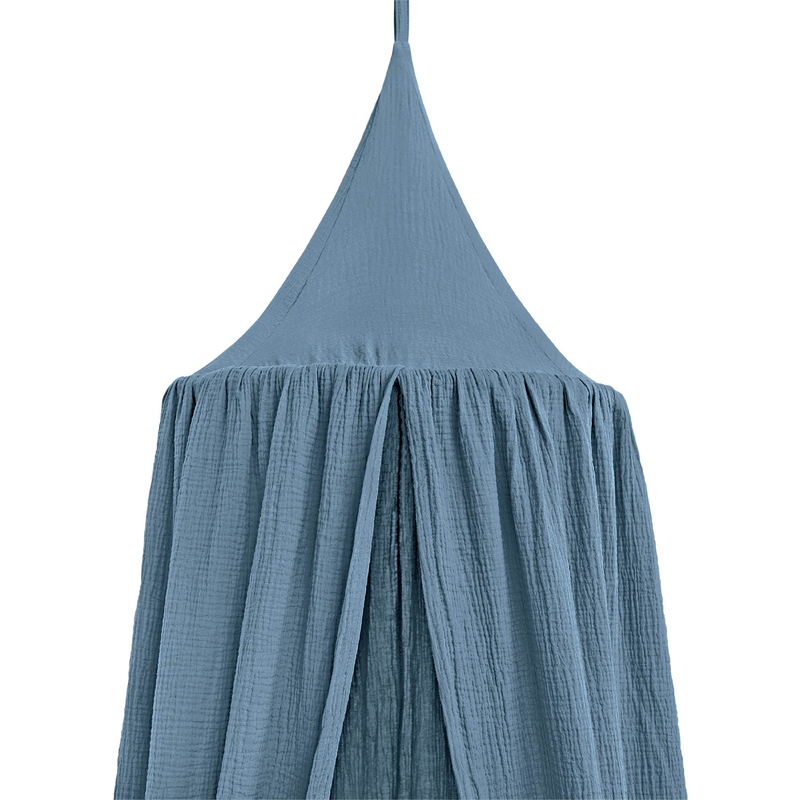 Organic Canopy Muslin Dusty Blue 250cm