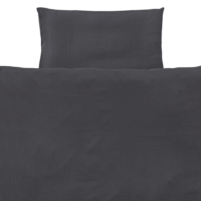 Organic Bedding Muslin Dark Grey 100x135cm