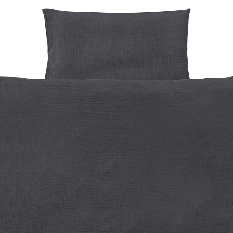 Organic Bedding Muslin Dark Grey 100x135cm