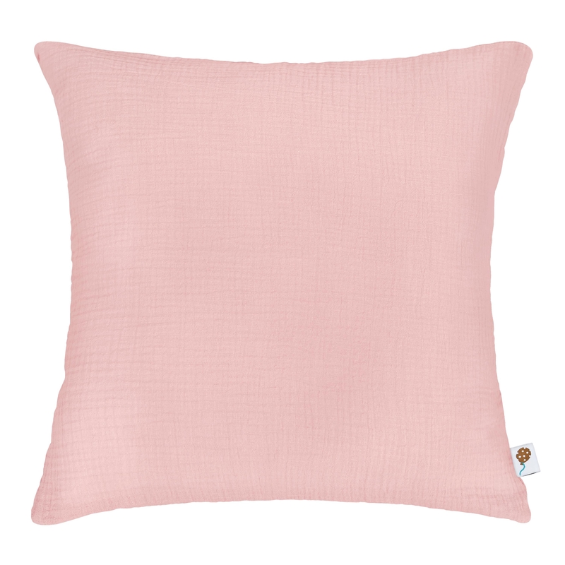 Organic Pillowcase Muslin Light Pink 50x50cm