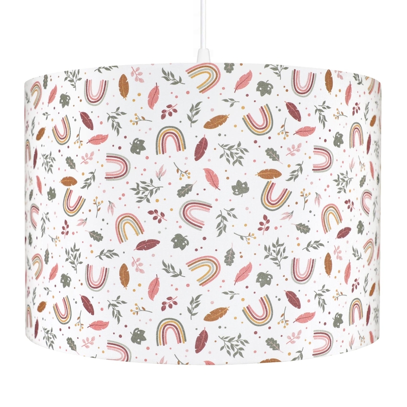 Kid's Lamp 'Rainbow' Khaki/Light Rose With Cable Handmade