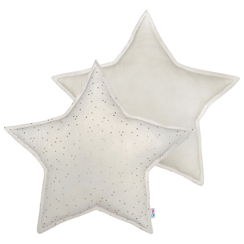 Star Cushion Dots Cream/Gold 50cm