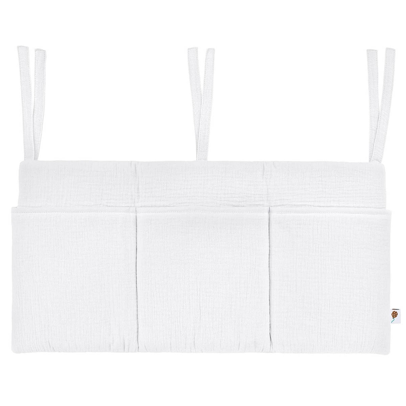 Organic Bed Pocket Muslin White 60x30cm