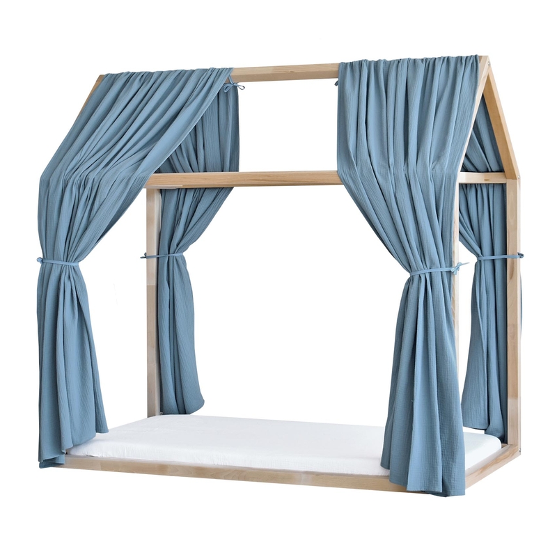 House Bed Canopy Set Of 2 Dusty Blue 315cm