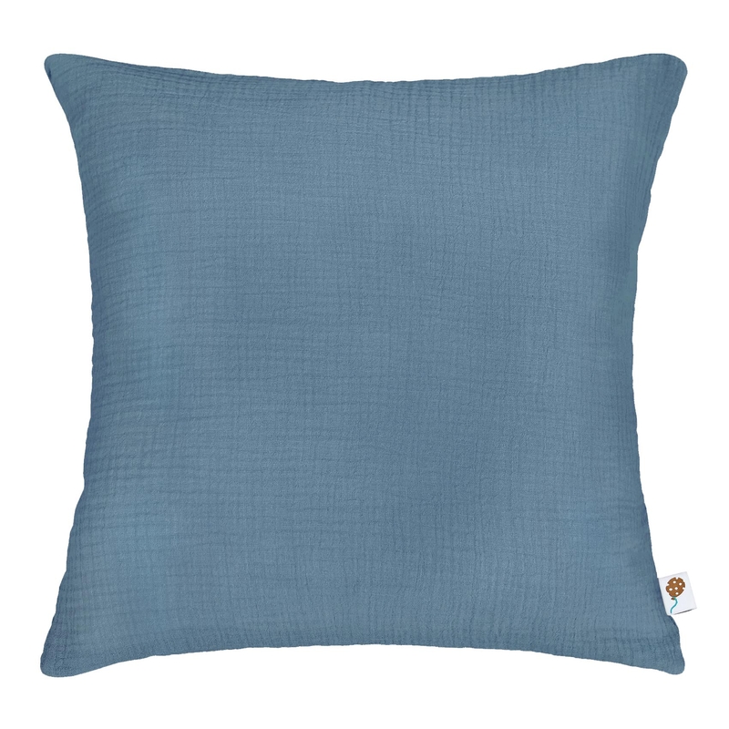Organic Pillowcase Muslin Dusty Blue