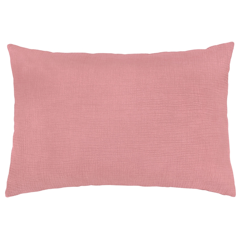Organic Pillowcase Muslin Dusty Rose 40x60cm