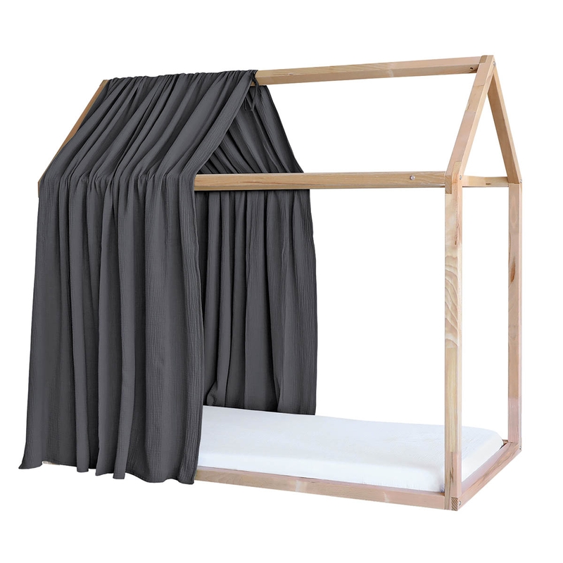 Organic House Bed Canopy Dark Grey 315cm 1 Piece