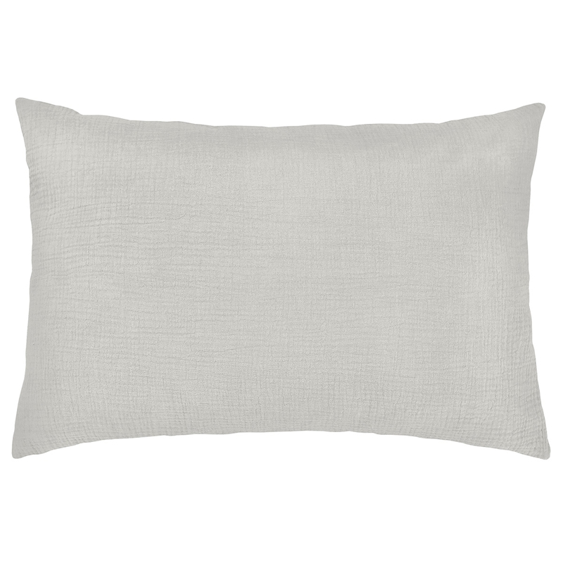 Organic Pillowcase Muslin Light Grey 40x60cm
