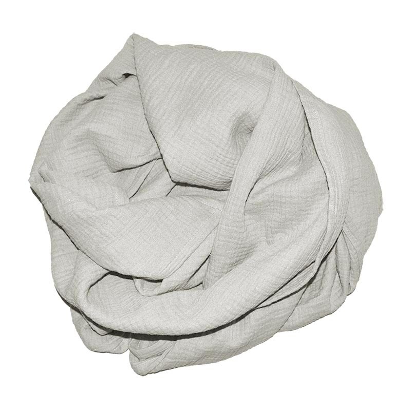 Organic Swaddle Muslin Light Grey 120x120cm