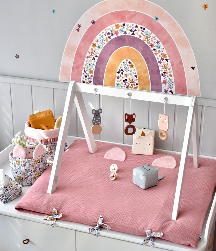 Babyroom &#039;Flowers &amp; Rainbows&#039; In Dusty Rose