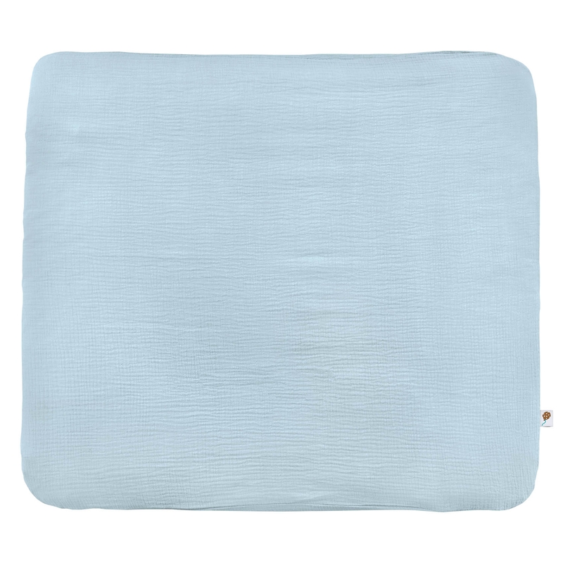 Organic Changing Pad Cover Muslin Light Blue