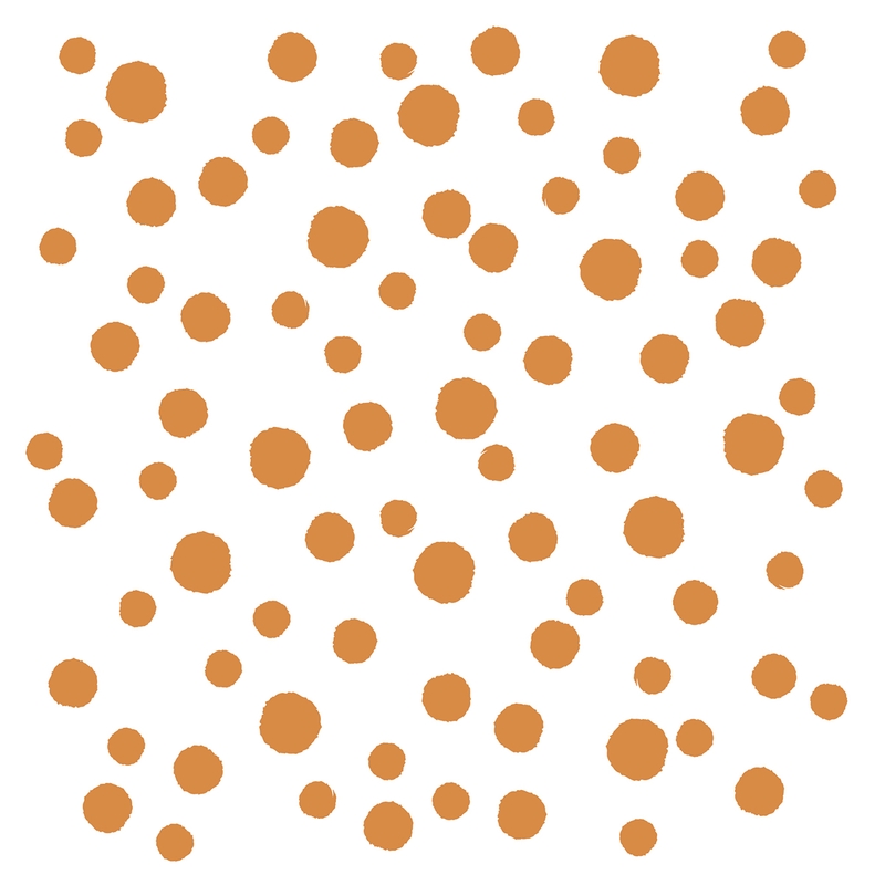Kidsroom Wall Stickers &#039;Mini Color Dots&#039; Camel 82 pcs