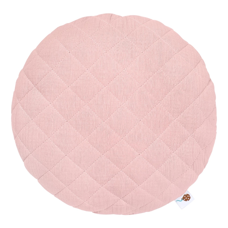 Quilted Children&#039;s Pillow Light Pink Round Ø 35cm