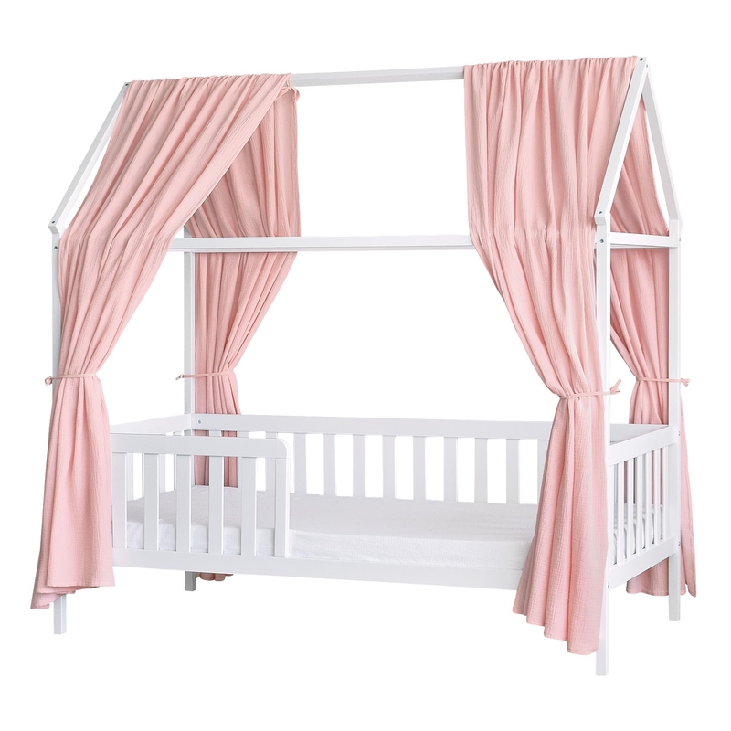 Organic House Bed Canopy Set Of 2 Light Pink 350cm