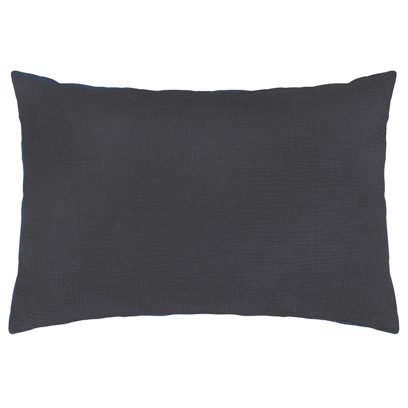 Organic Pillowcase Muslin Dark Grey 40x60cm