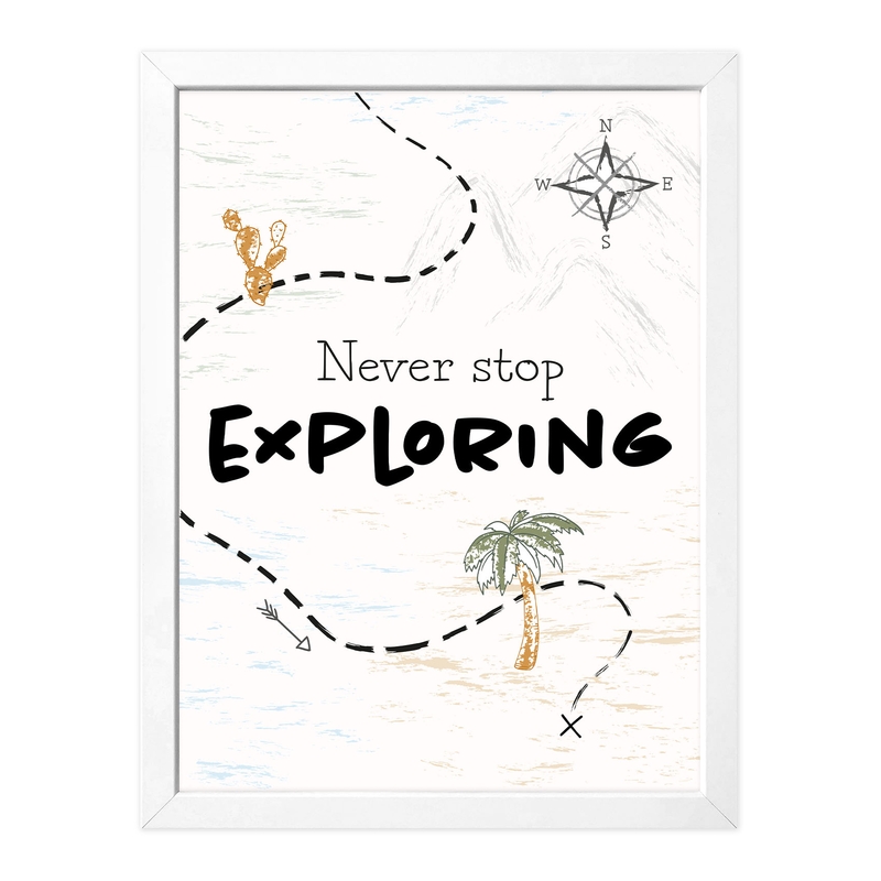 Poster &#039;Never Stop Exploring&#039; 30x40cm