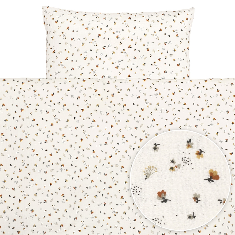 Bedding &#039;Flowers&#039; Muslin 100x135cm