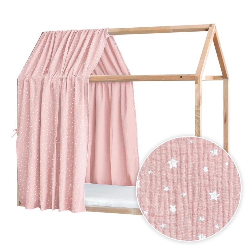 House Bed Canopy &#039;Stars&#039; Light Pink 315cm 1 Piece