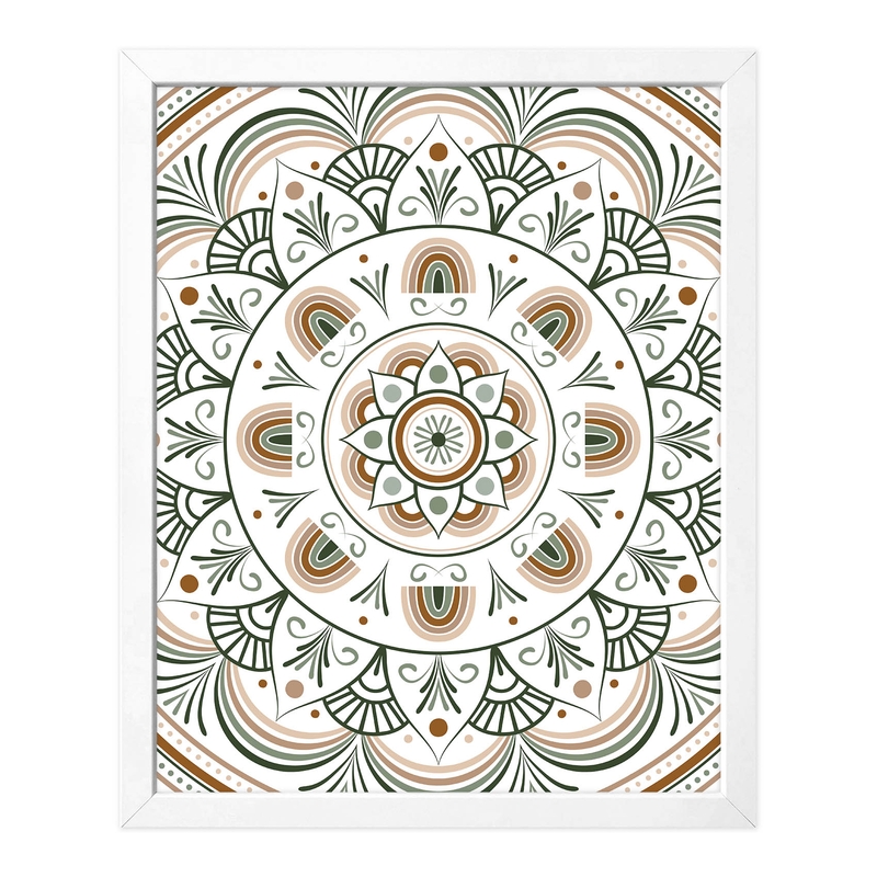 Poster &#039;Boho Mandala&#039; Khaki/Beige 40x50cm