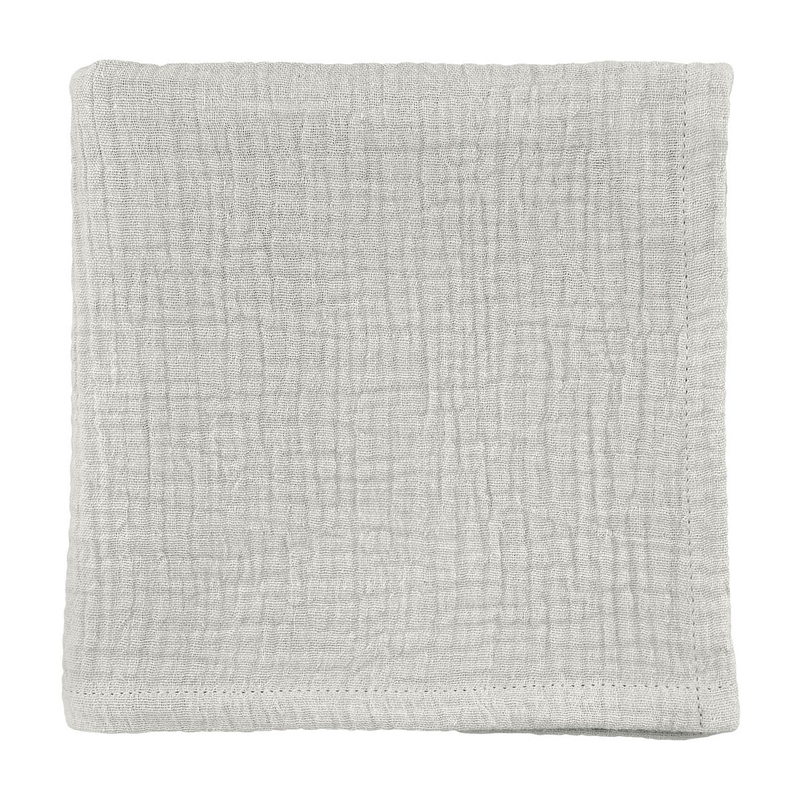 Organic Muslin Cloth Light Grey 70x70cm