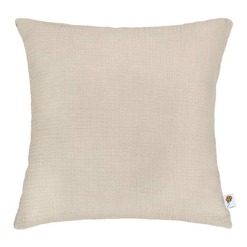 Organic Pillowcase Muslin Beige 40x40cm