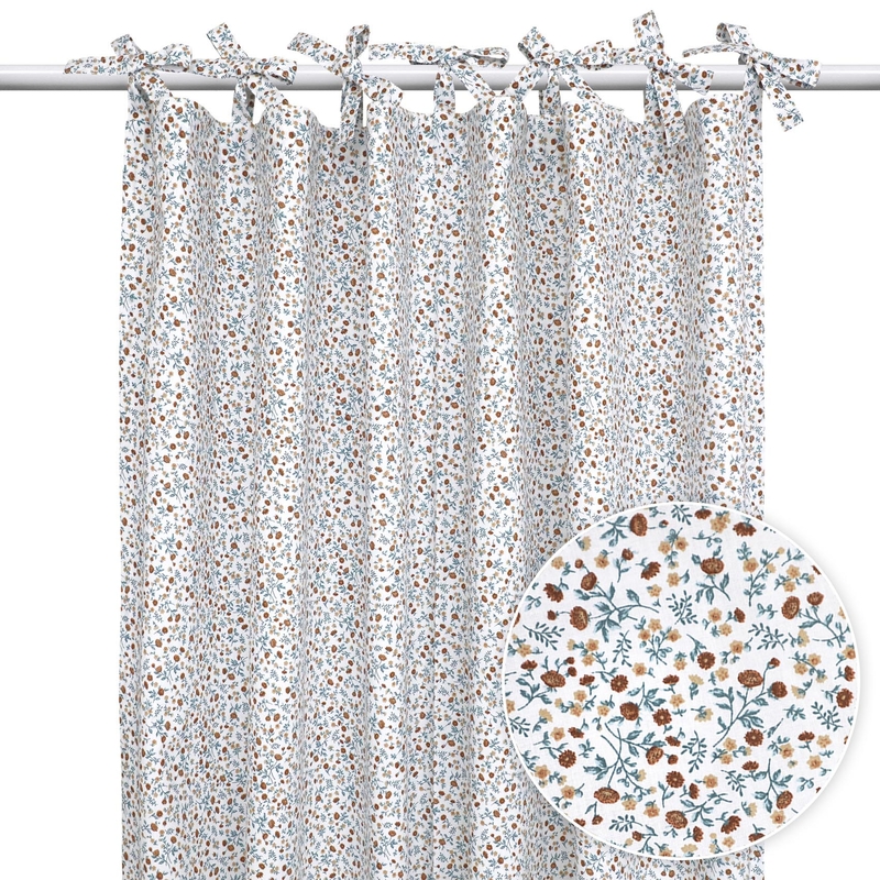 Curtain &#039;Buttercup&#039; Blue H 240cm