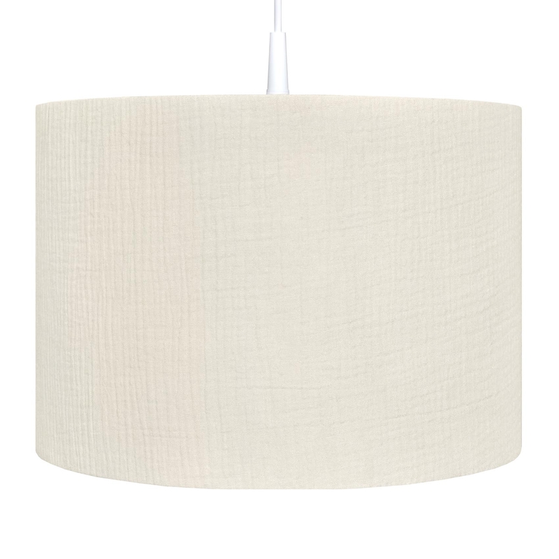 Hanging Lampshade Muslin Cream Handmade