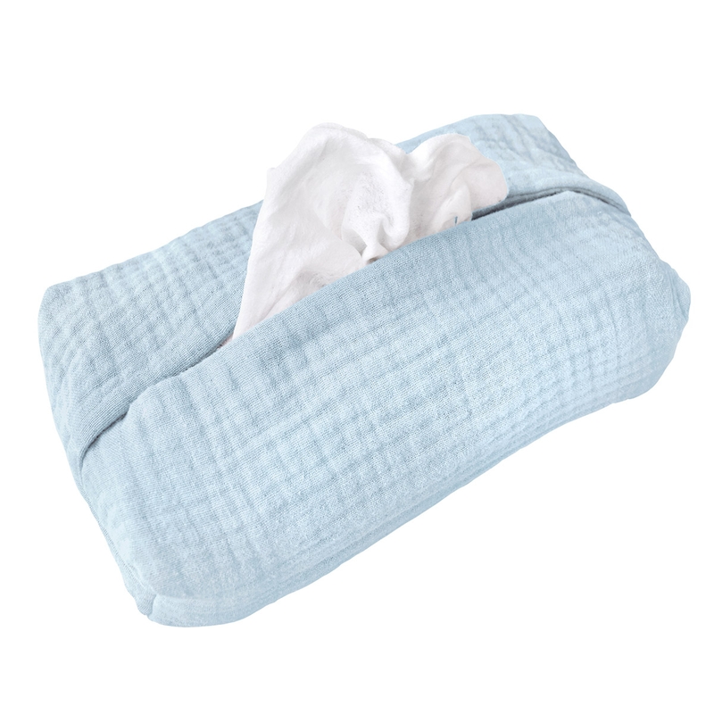 Wet Wipe Cover Muslin Light Blue