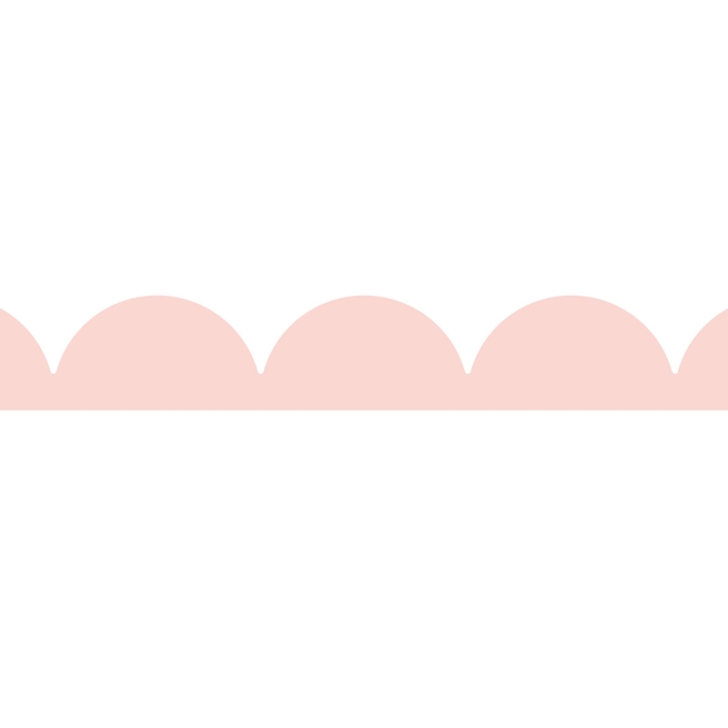 Self-Adhesive Wallpaper Border &#039;Waves&#039; Powder Pink