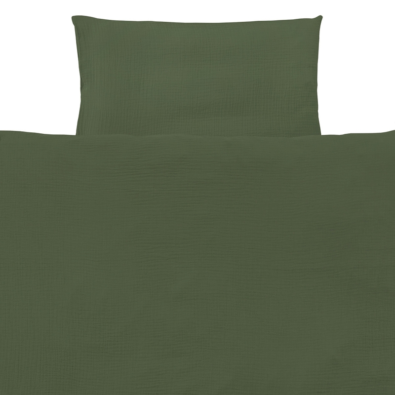 Bedding Muslin Dark Green 100x135cm