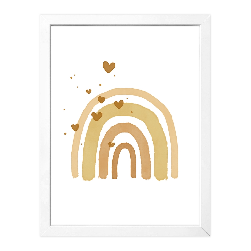 Poster &#039;Rainbow With Heart&#039; Nature 30x40cm