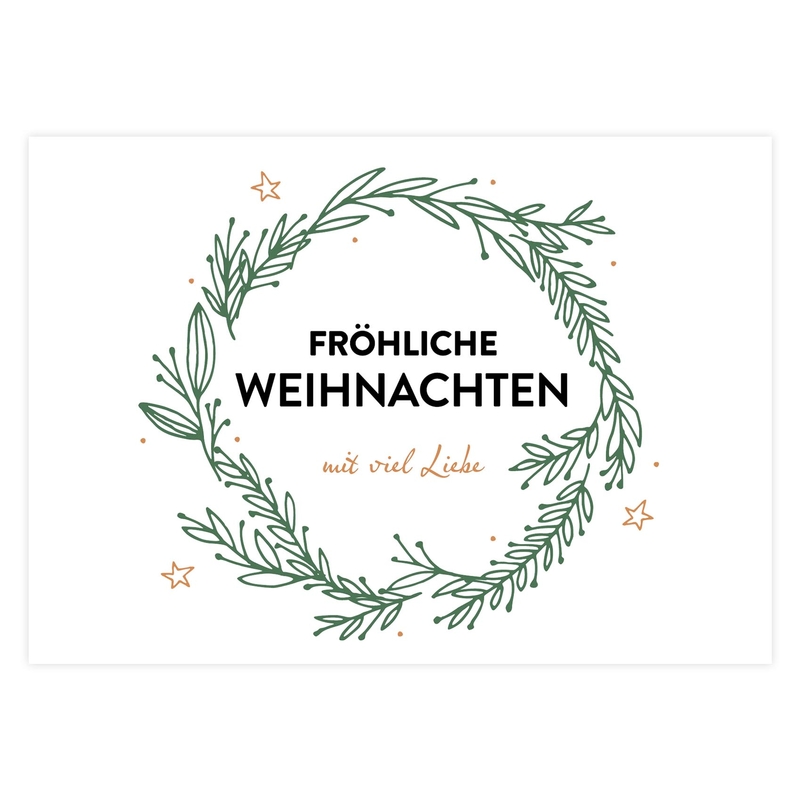 Gift Voucher &#039;Christmas Wreath&#039; (German)