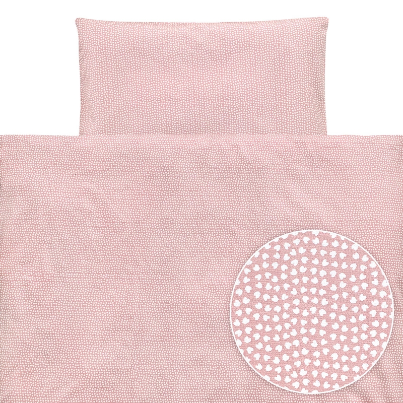 Bedding &#039;Hearts&#039; Rose 100x135cm