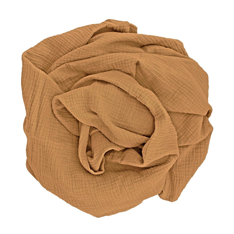 Organic Swaddle Muslin Camel 120x120cm