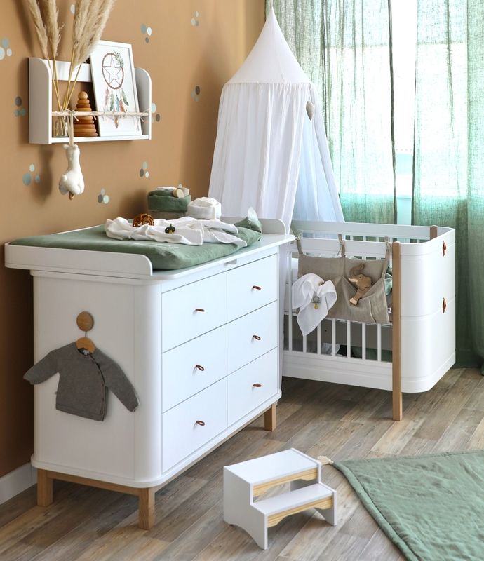 Babyroom With White &amp; Khaki Linen
