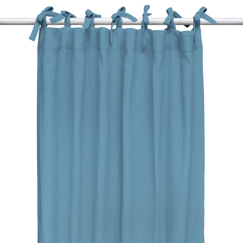 Curtain Muslin Dusty Blue H 240cm