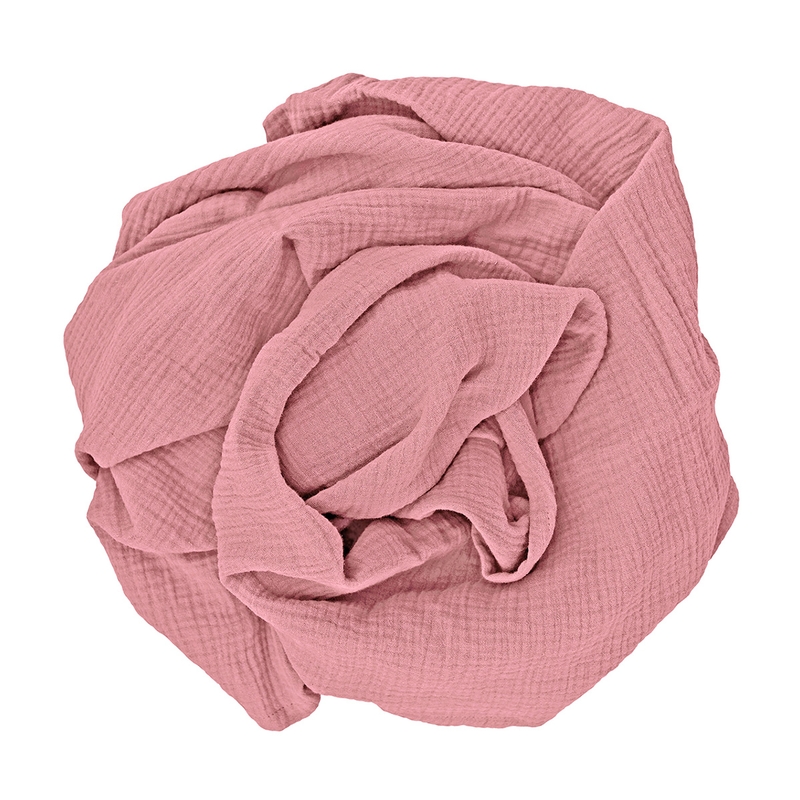 Organic Swaddle Muslin Dusty Rose 120x120cm